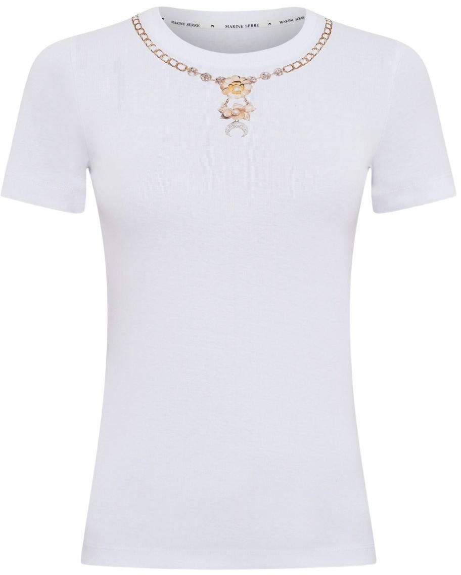 Marine Serre T-Shirts And Polos White Wit