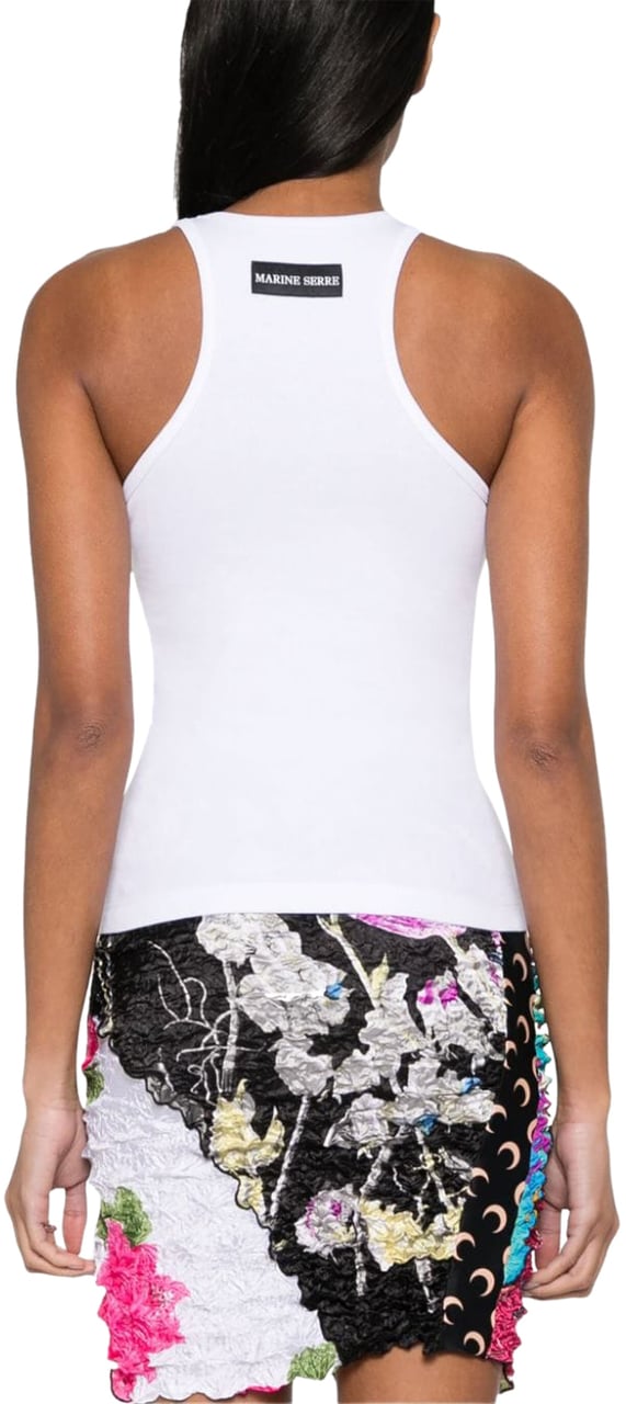 Marine Serre Top White Wit