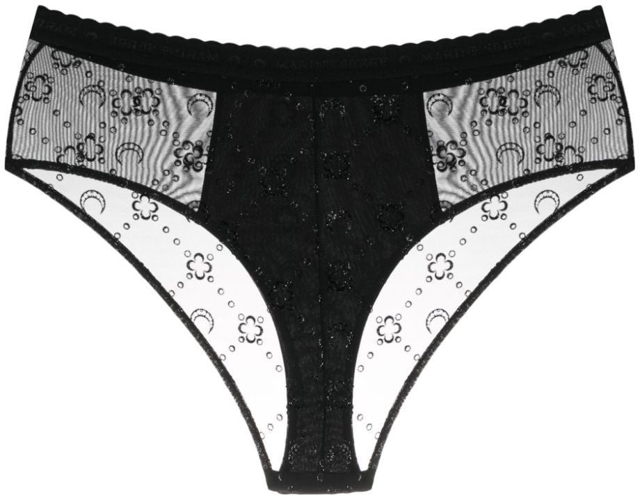 Marine Serre Underwear Black Zwart
