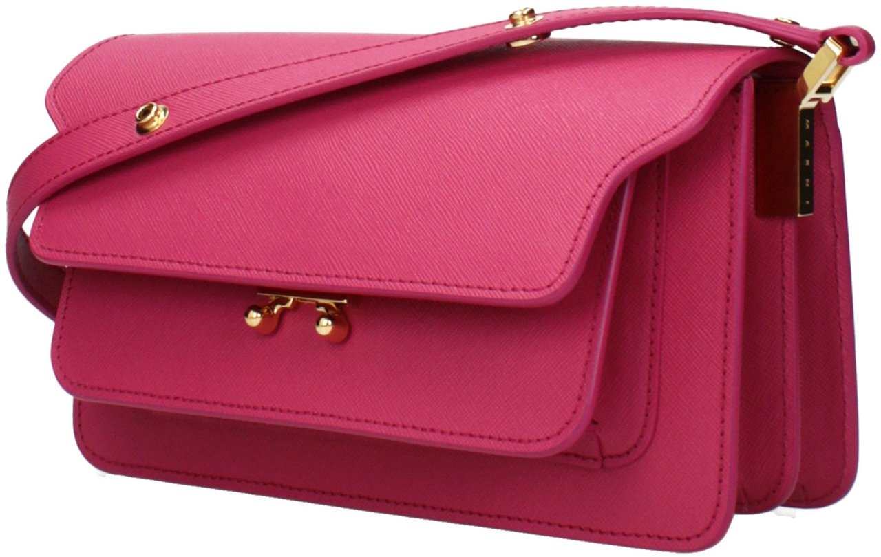 Marni Pink Leather Shoulder Bag Roze
