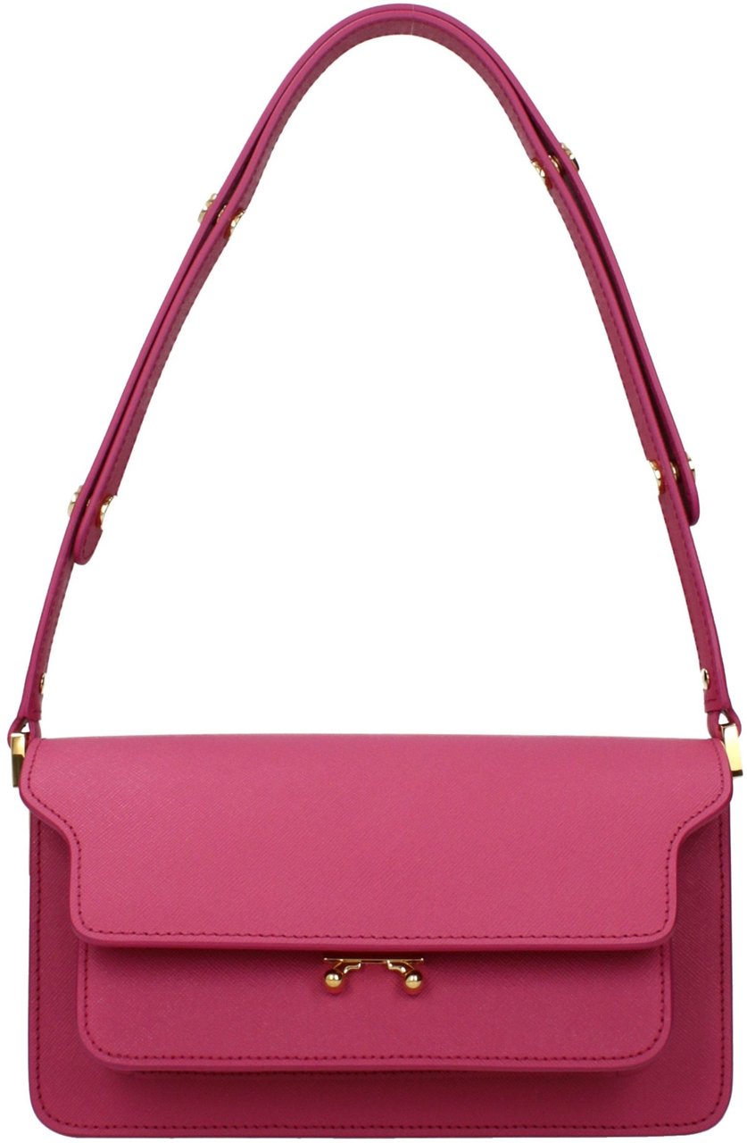 Marni Pink Leather Shoulder Bag Roze