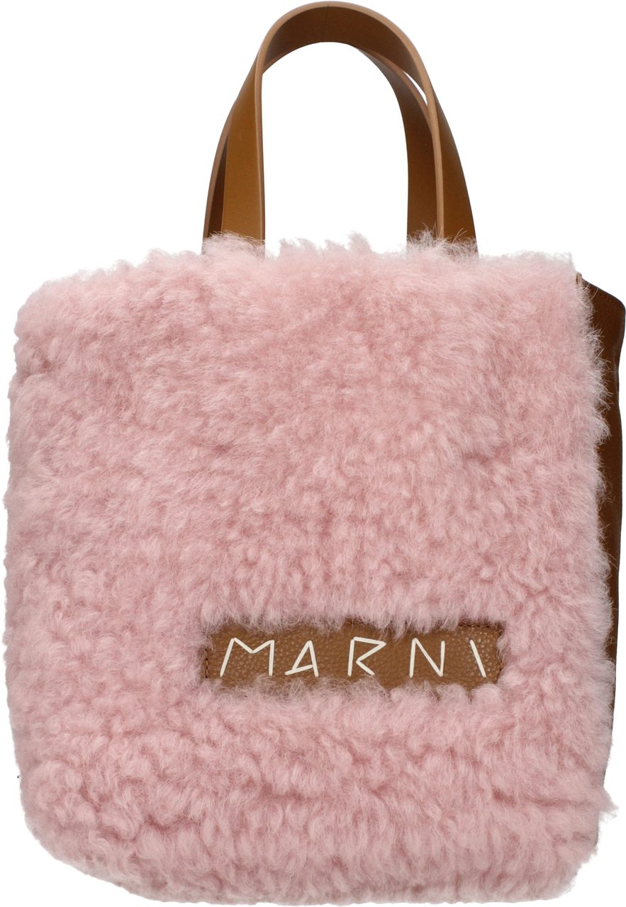 Marni Pink Leather Handbag Roze