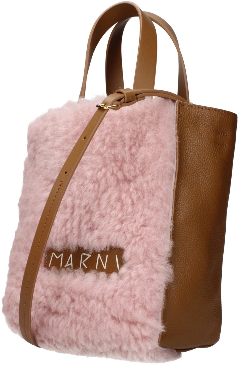 Marni Pink Leather Handbag Roze