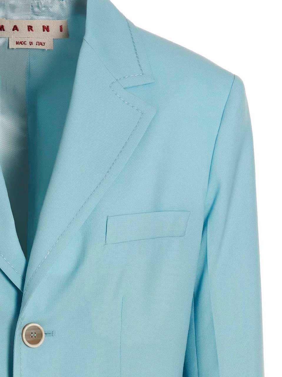 Marni Blue Virgin Wool Blazer Blauw