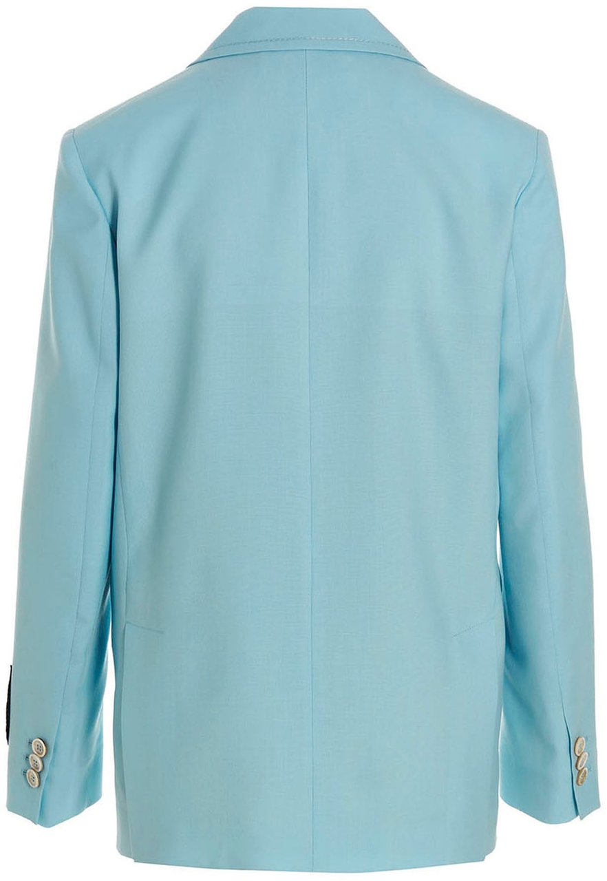 Marni Blue Virgin Wool Blazer Blauw