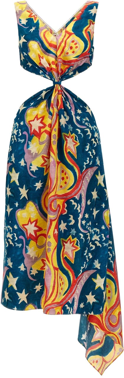 Marni Multicolor Viscose Long Dress Divers