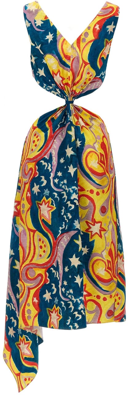 Marni Multicolor Viscose Long Dress Divers