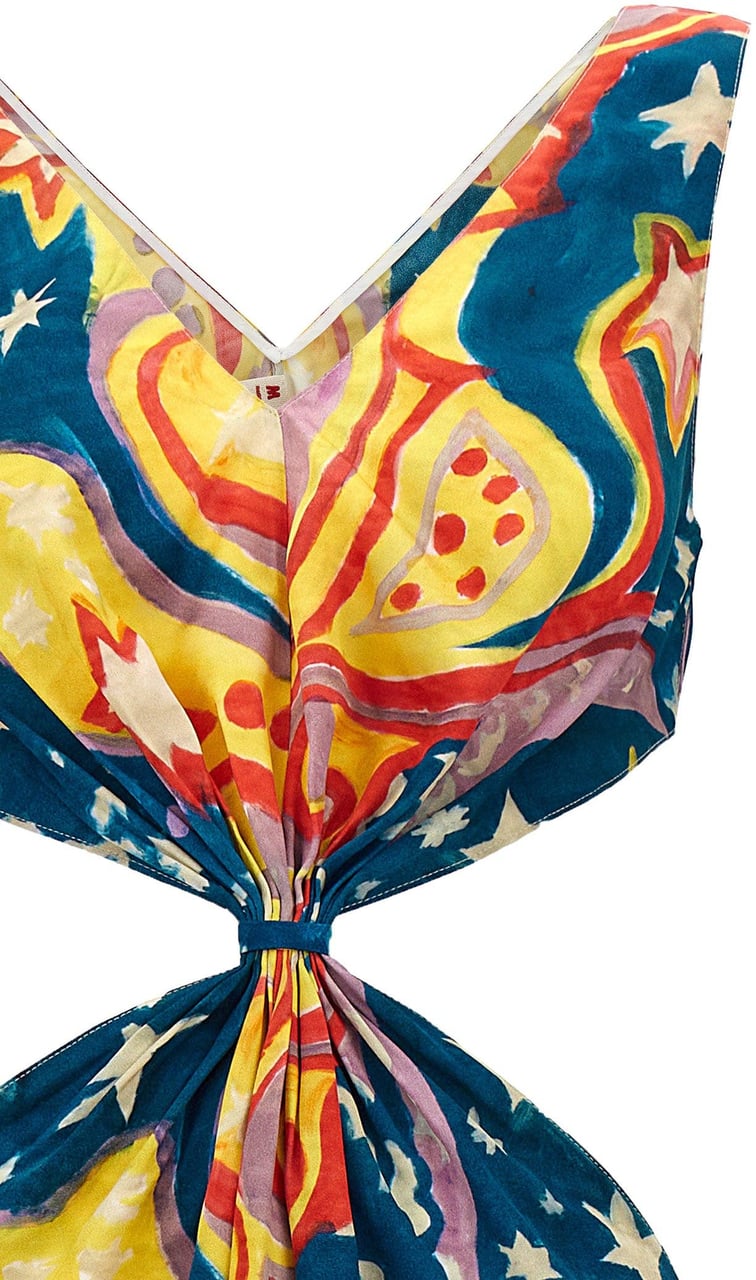 Marni Multicolor Viscose Long Dress Divers