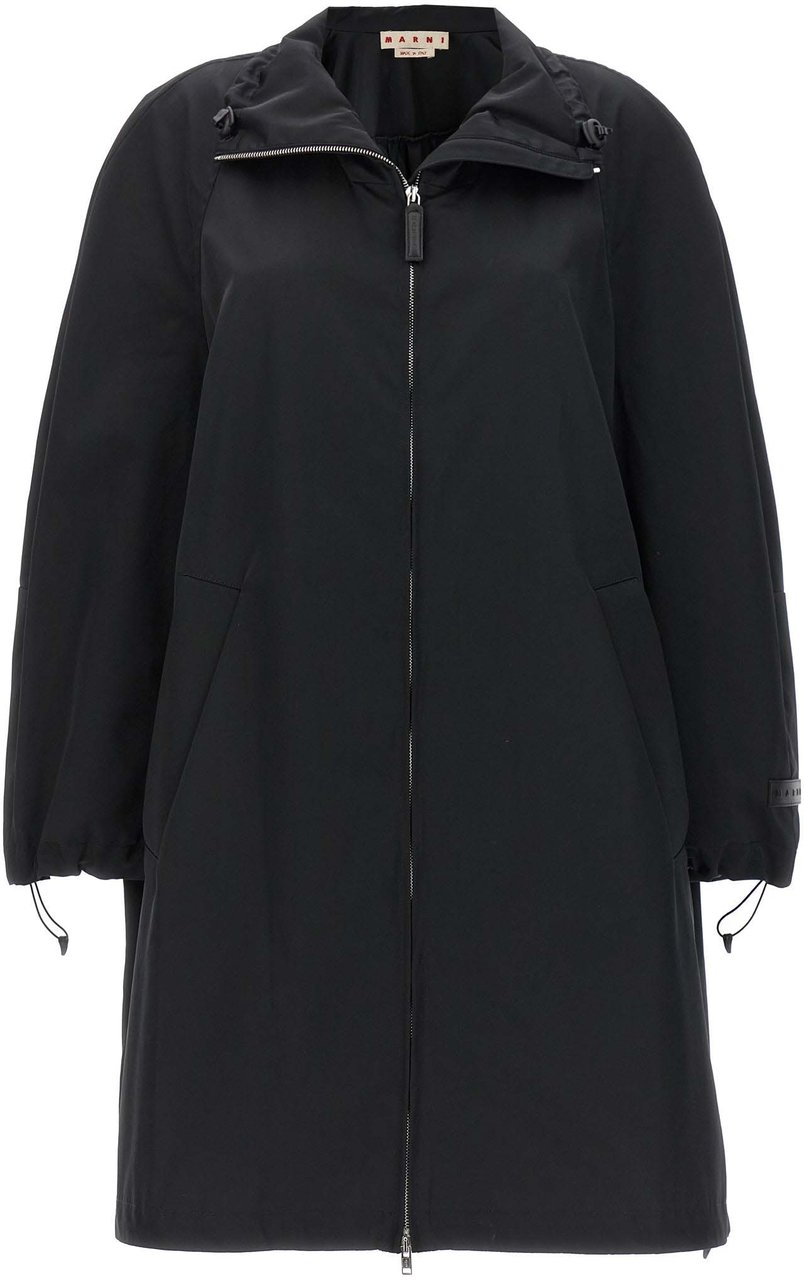 Marni Black Polyester Parka Zwart