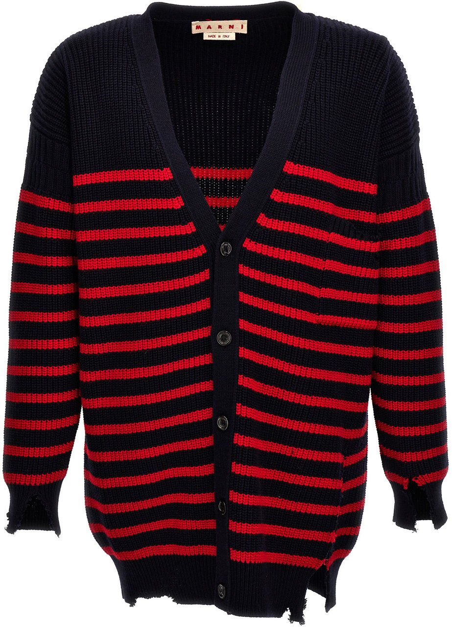 Marni Multicolor Virgin Wool Cardigan Divers