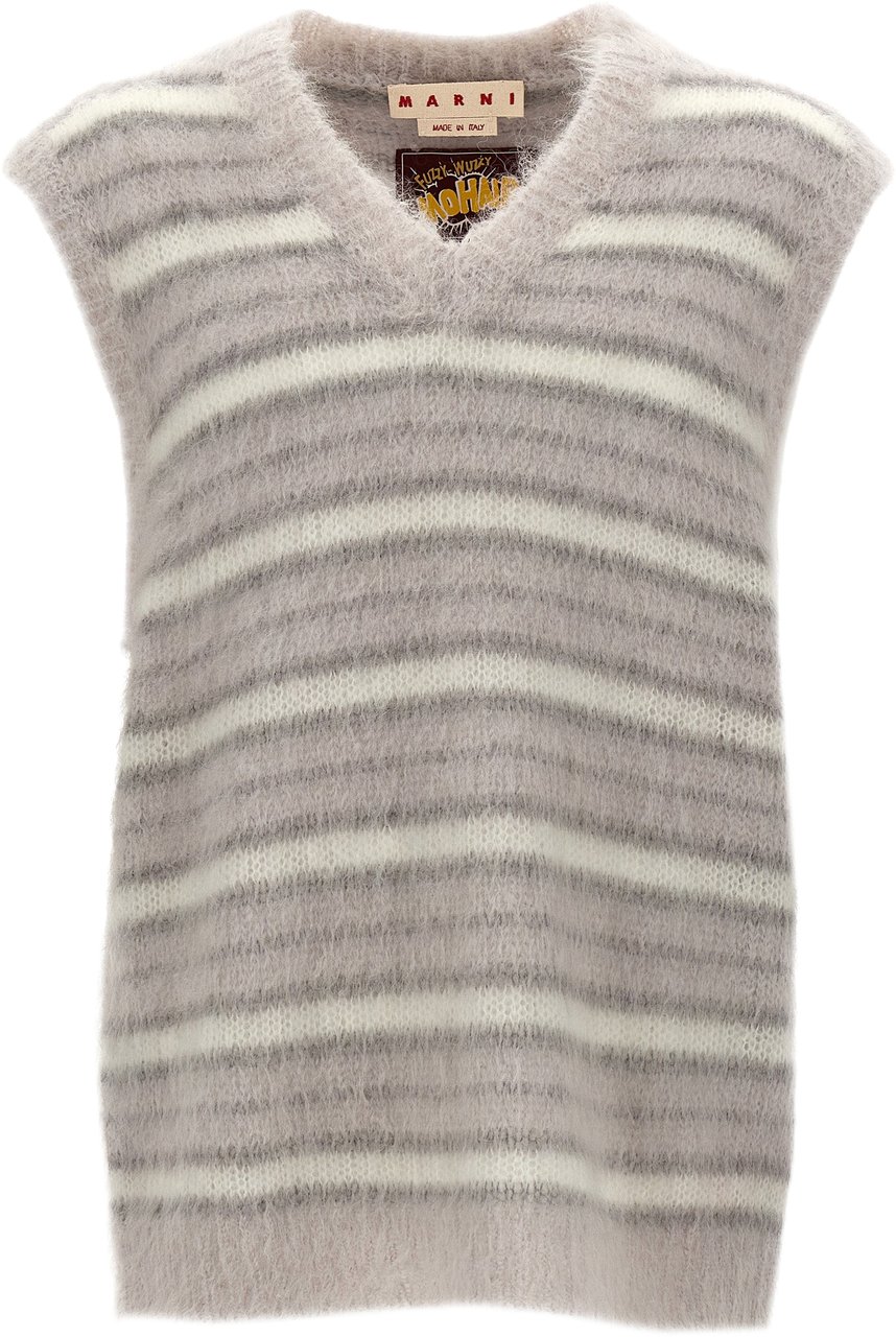 Marni Gray Mohair Sweatshirt Wit