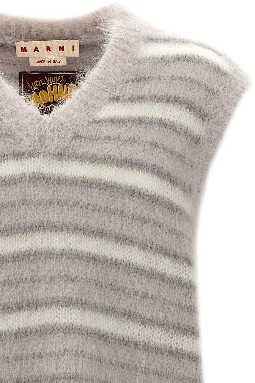 Marni Gray Mohair Sweatshirt Wit