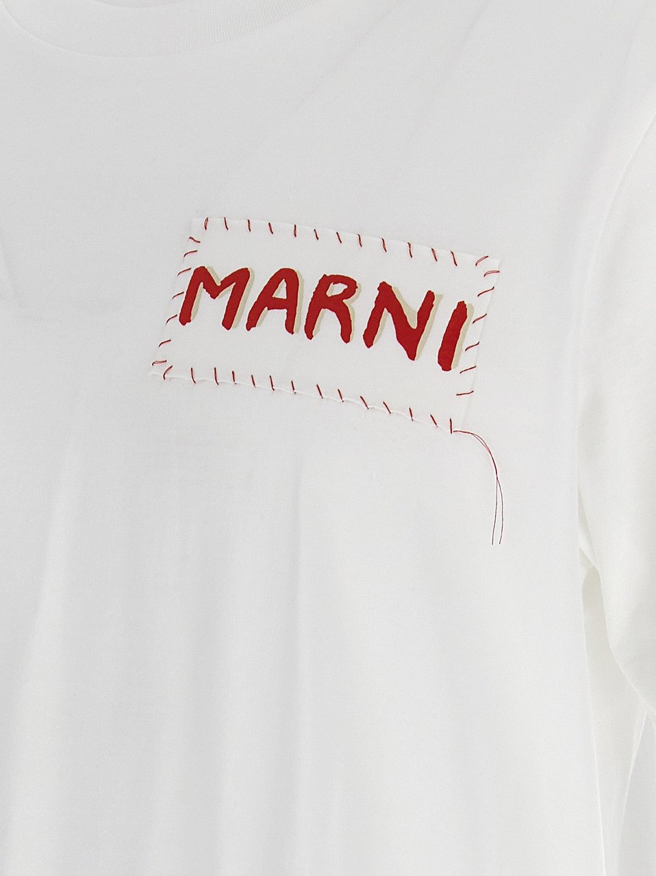Marni White Cotton T-Shirt Wit
