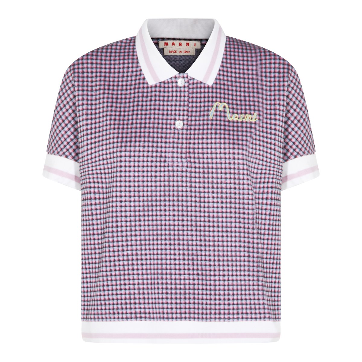 Marni Quartz Cotton Polo Shirt Wit
