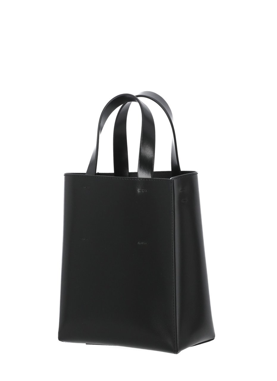 Marni Museo Mini Handbag with Adjustable Logoed Strap Zwart