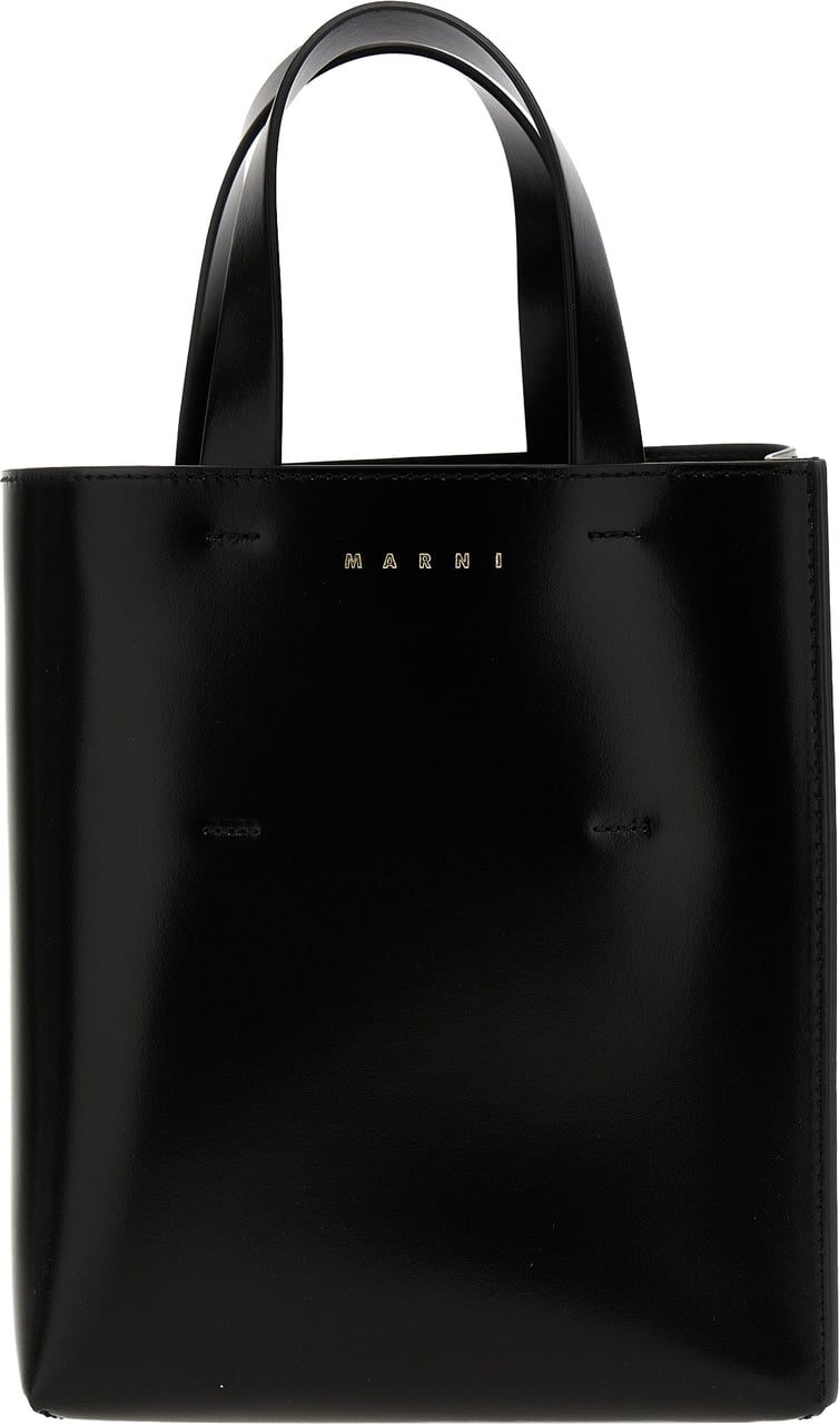 Marni Black Calfskin Handbag Zwart