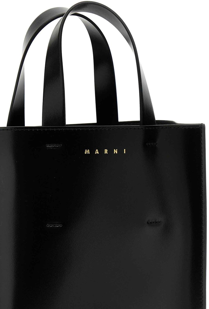 Marni Black Calfskin Handbag Zwart