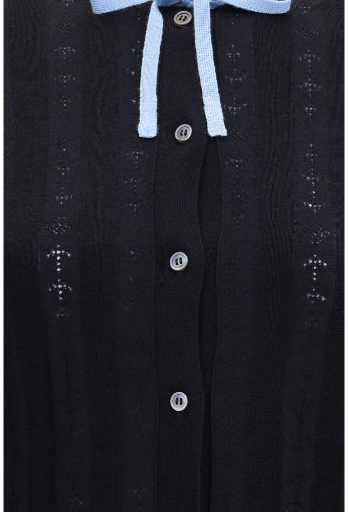 Marni Black Wool Oves Aries Cardigan Zwart