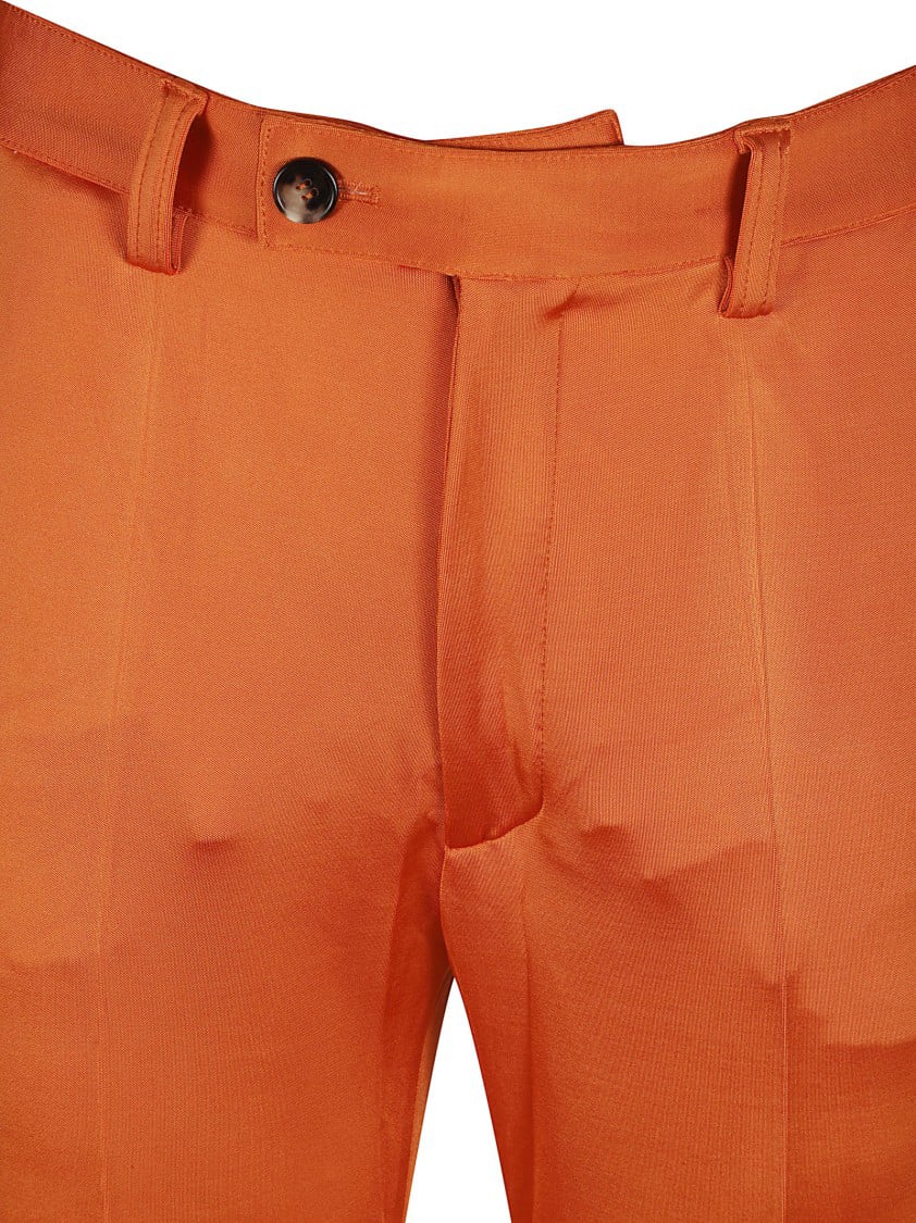 Marni Tailored Orange Trousers With Smooth Finish Oranje