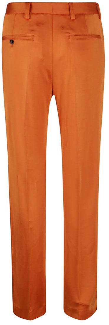 Marni Tailored Orange Trousers With Smooth Finish Oranje