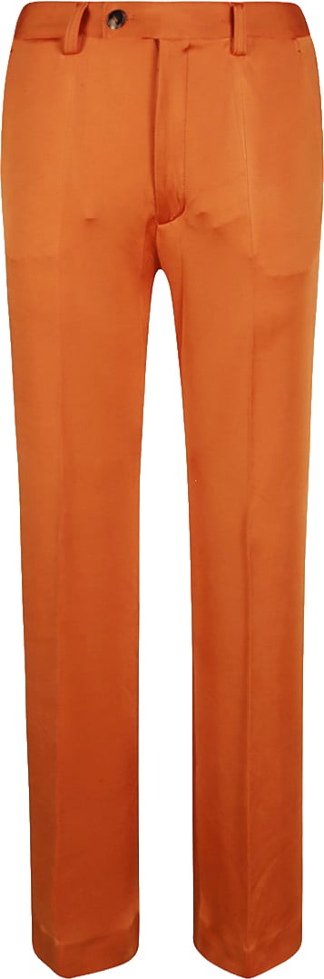 Marni Tailored Orange Trousers With Smooth Finish Oranje