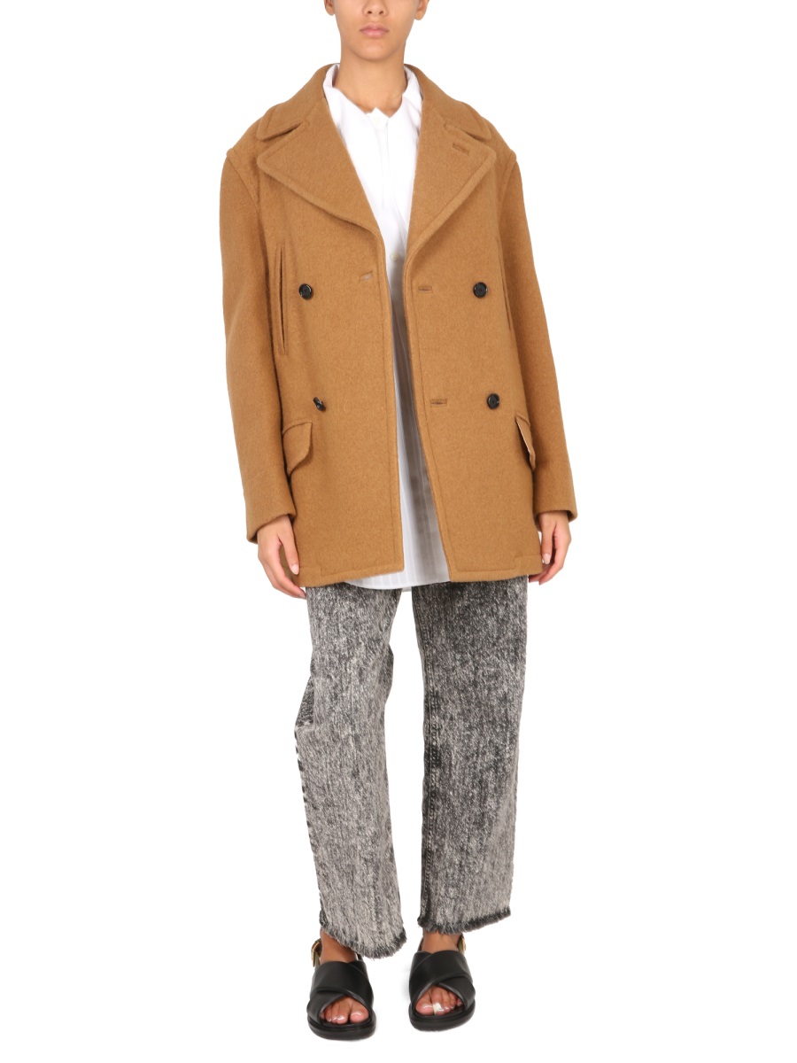 Marni DOUBLE-BREASTED COAT Beige