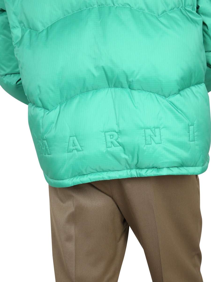 Marni COLOR-BLOCK DOWN JACKET Groen