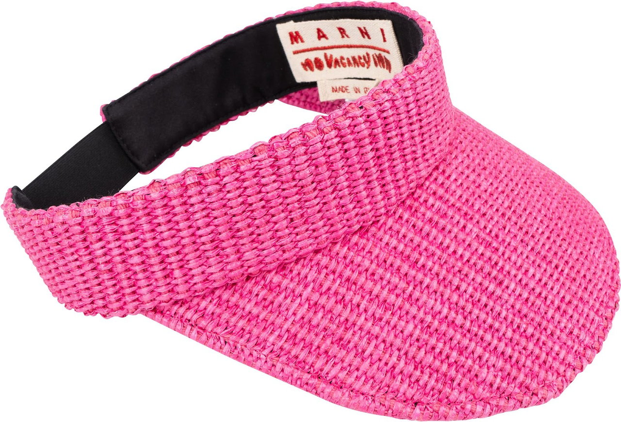 Marni Raffia No Vacancy Inn Visor Cap Rood