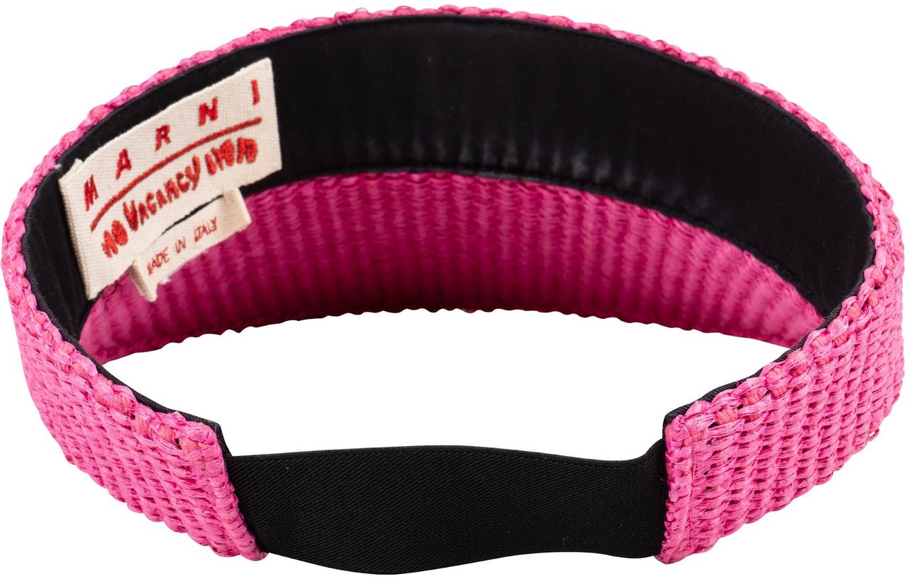 Marni Raffia No Vacancy Inn Visor Cap Rood