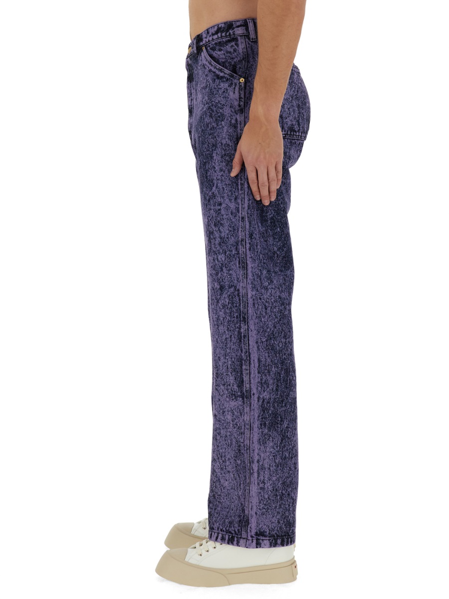 Marni MARBLED EFFECT JEANS Blauw