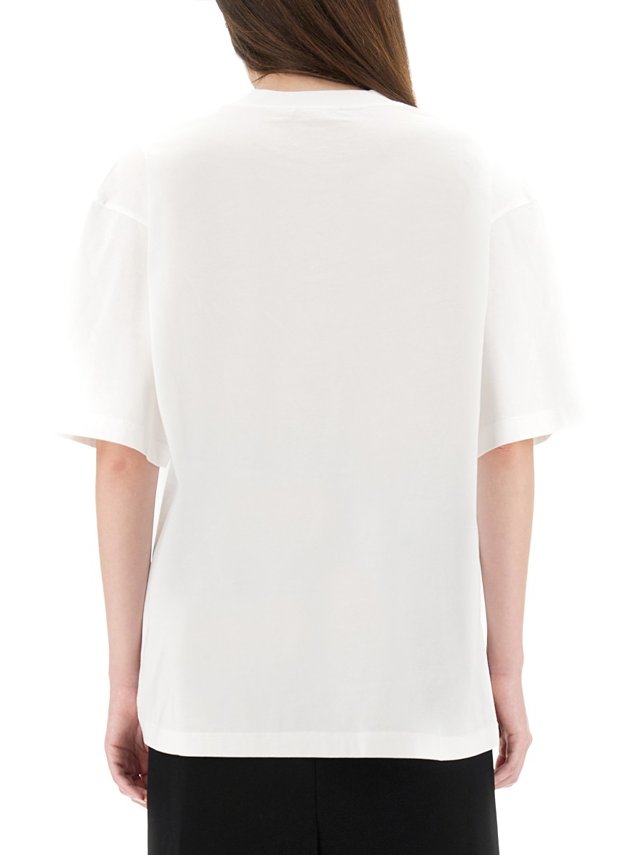 Marni WHITE COTTON T-SHIRT WITH TULIP PRINT Wit