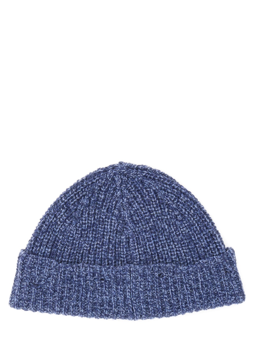 Marni BEANIE HAT WITH "MARNI MENDING" EMBROIDERY Blauw