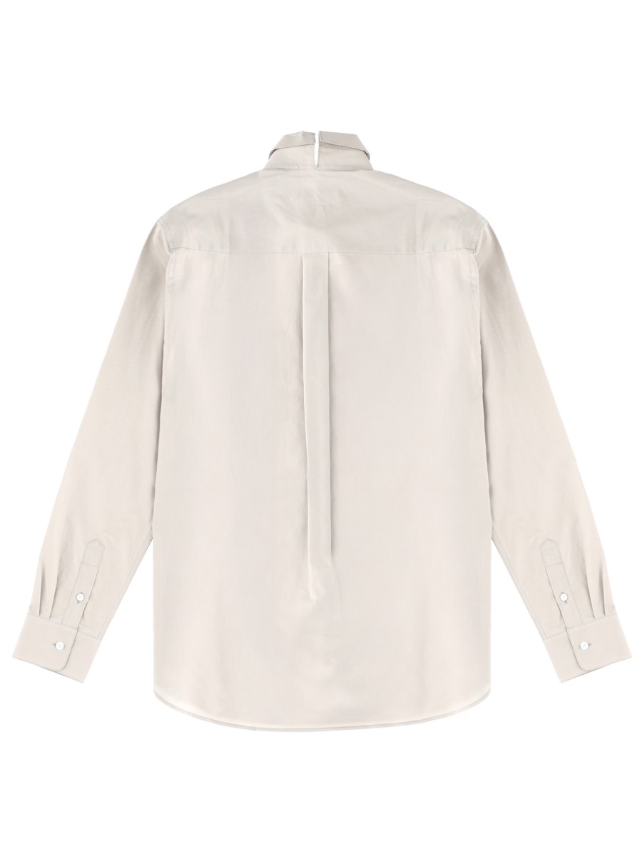 Marni SHIRT WITH EMBROIDERED LOGO Grijs