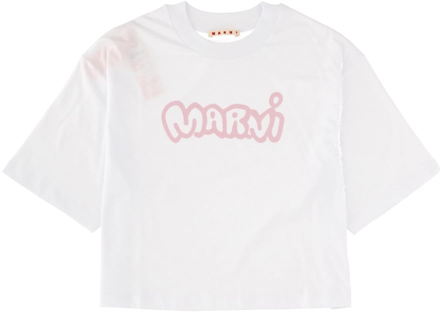 Marni T-SHIRT WITH LOGO Wit