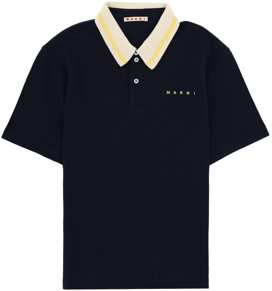 Marni POLO WITH LOGO Blauw