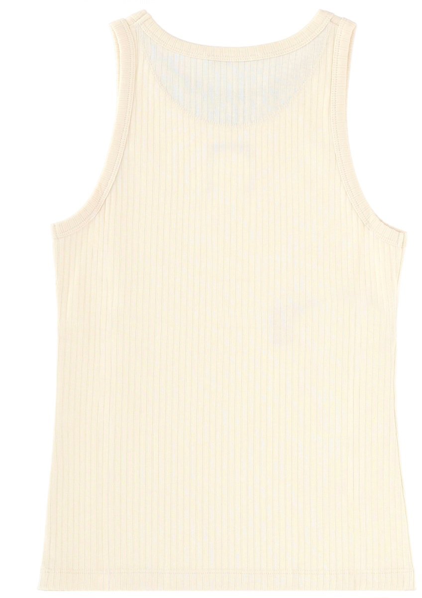 Marni TANK TOP WITH LOGO Beige
