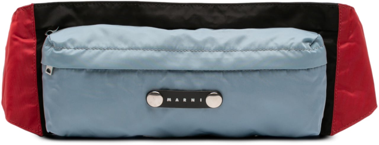 Marni Tricolor Nylon Belt Bag Blauw