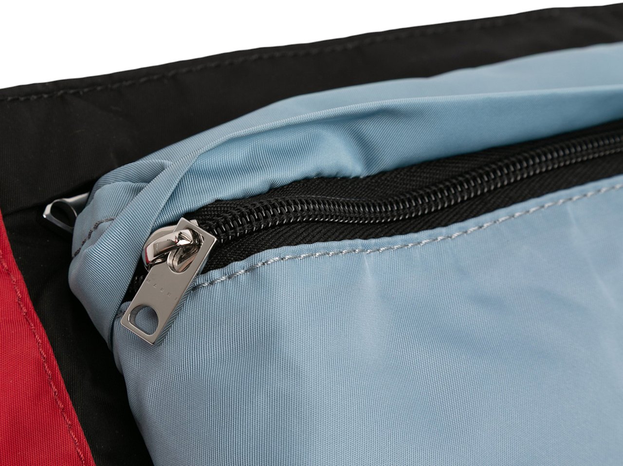 Marni Tricolor Nylon Belt Bag Blauw