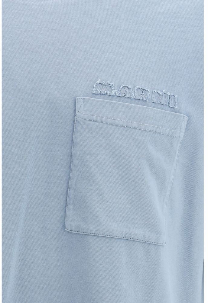 Marni Blue Cotton T-Shirt Blauw