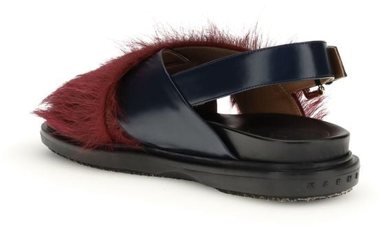 Marni Multicolor Calf Leather Bos Taurus Flat Sandals Divers