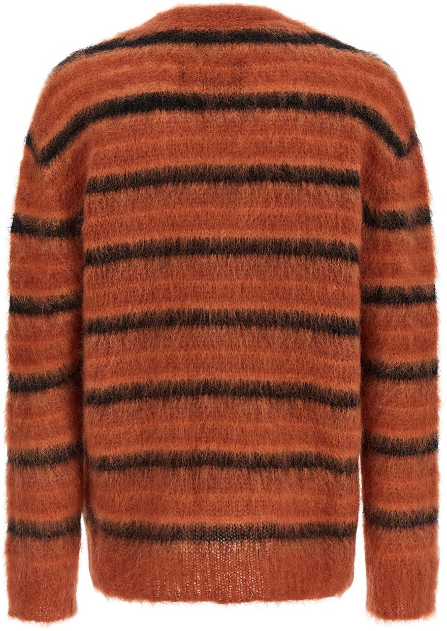Marni Orange Fabric Cardigan Oranje