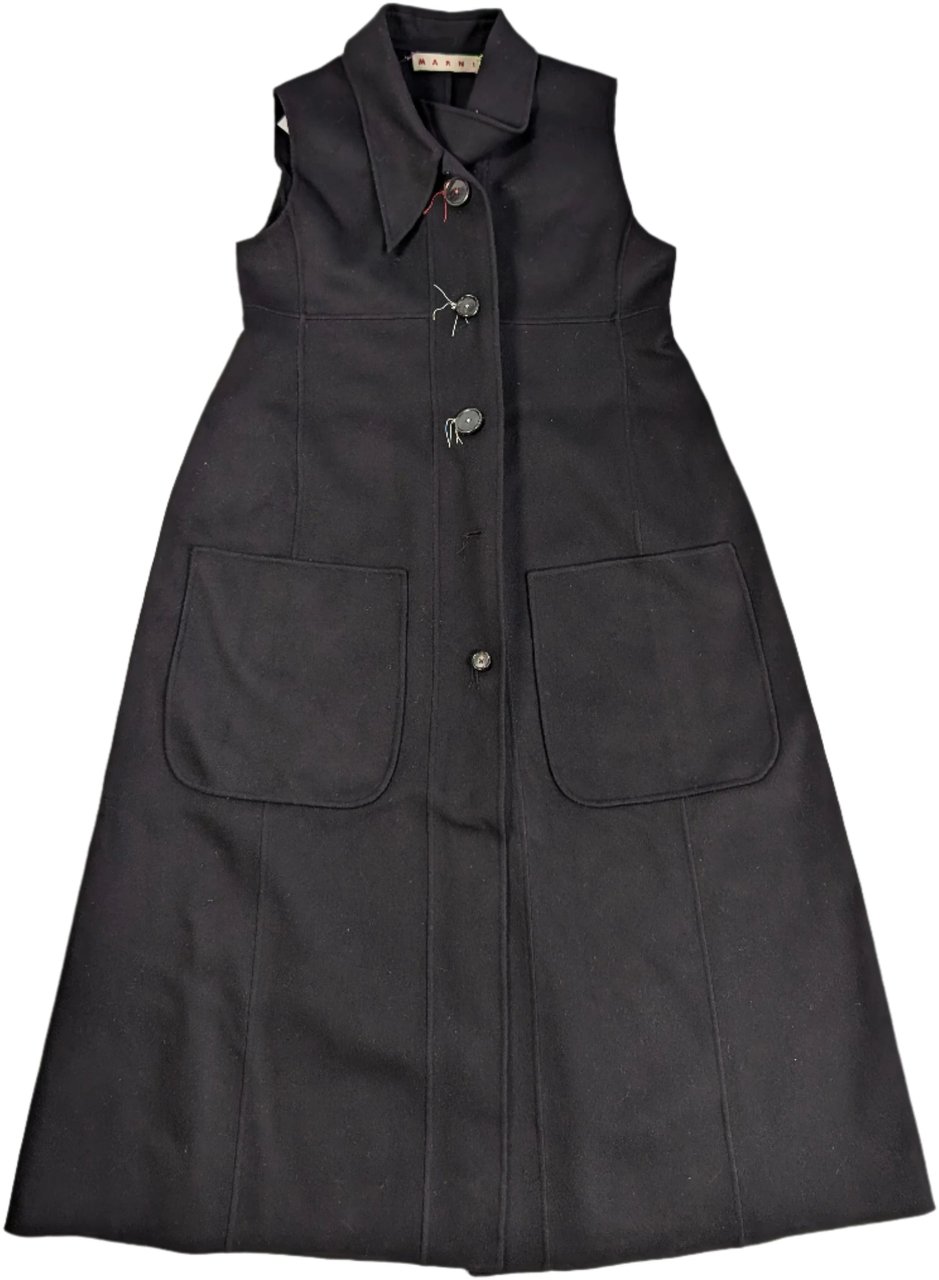 Marni Marni Sleeveless Black Dress, Size 44 Zwart