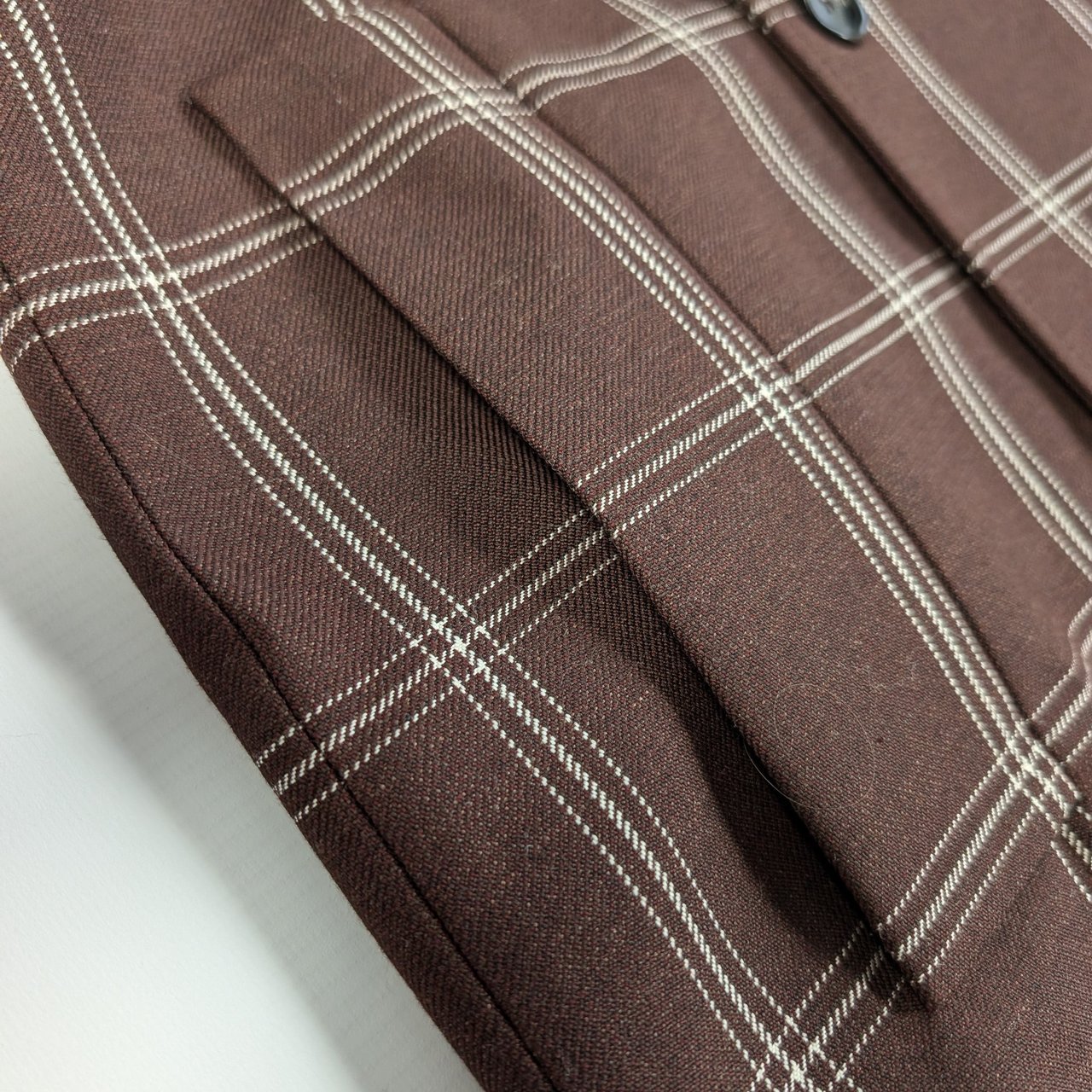 Marni Checkered Two-Tone Trench Coat, Size 38 Bruin
