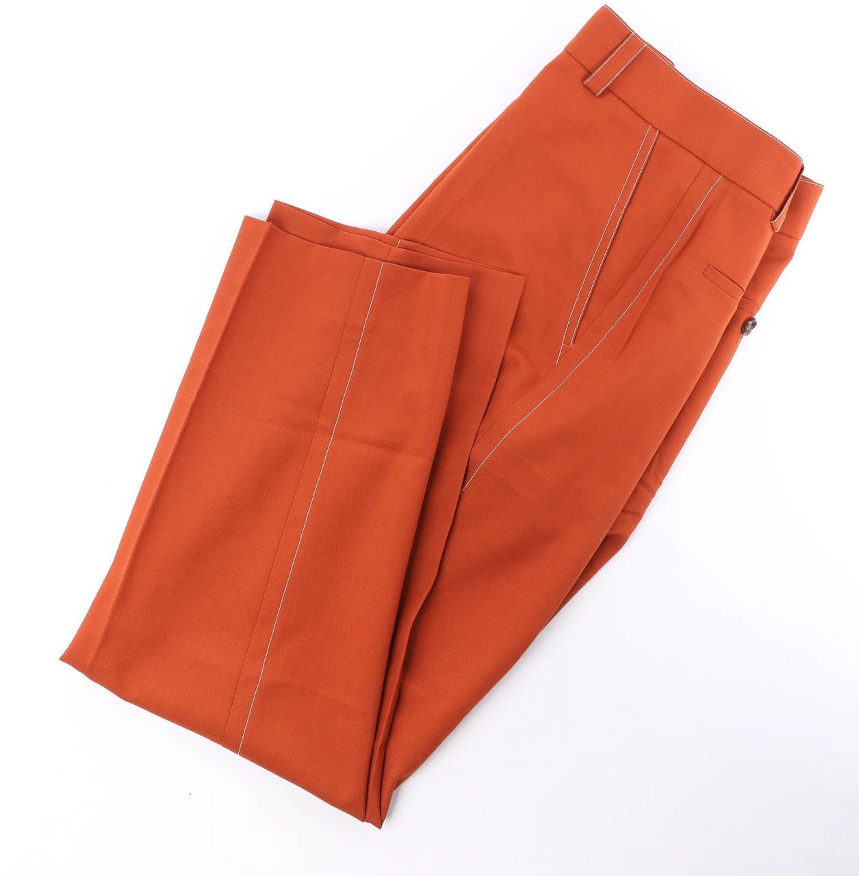 Marni Orange Pants, Size 46 IT Oranje