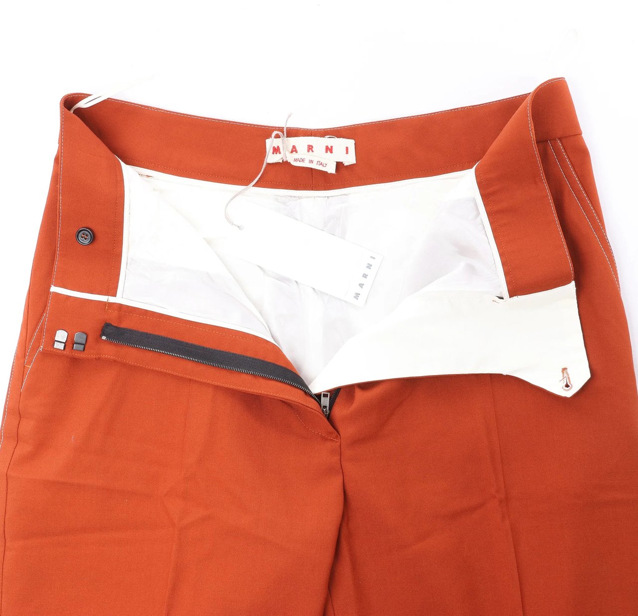 Marni Orange Pants, Size 46 IT Oranje