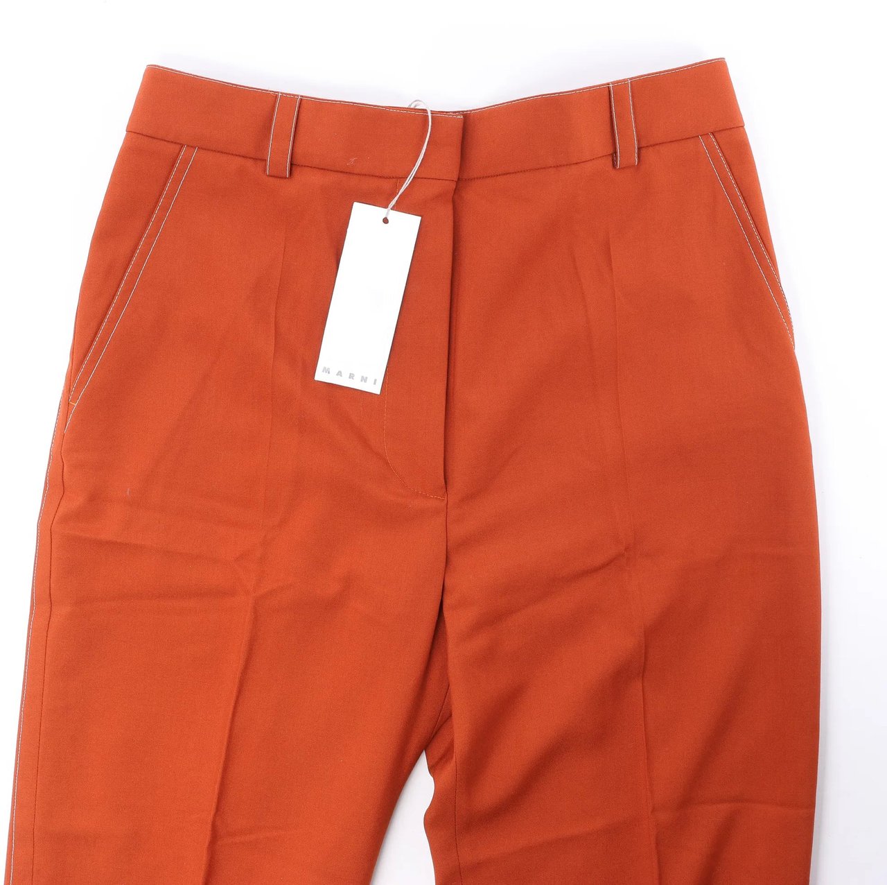 Marni Orange Pants, Size 46 IT Oranje