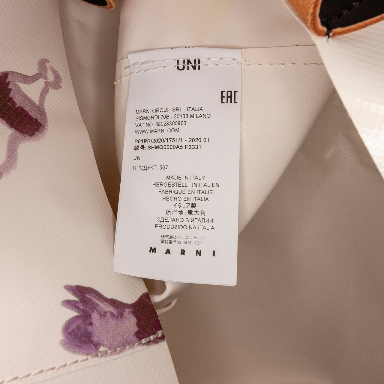Marni Printed Tote Bag Wit