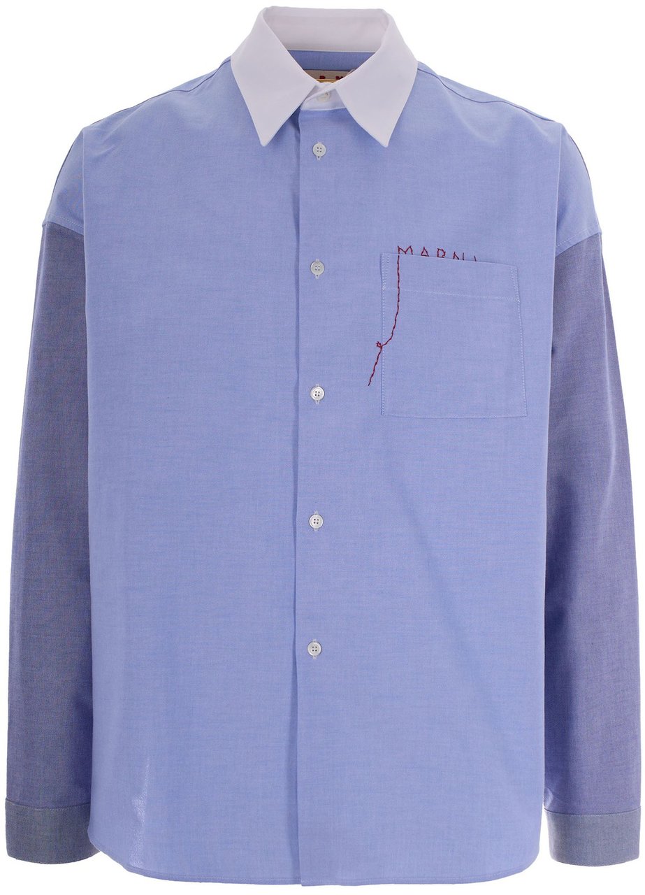 Marni Shirts Sapphire Lichtblauw