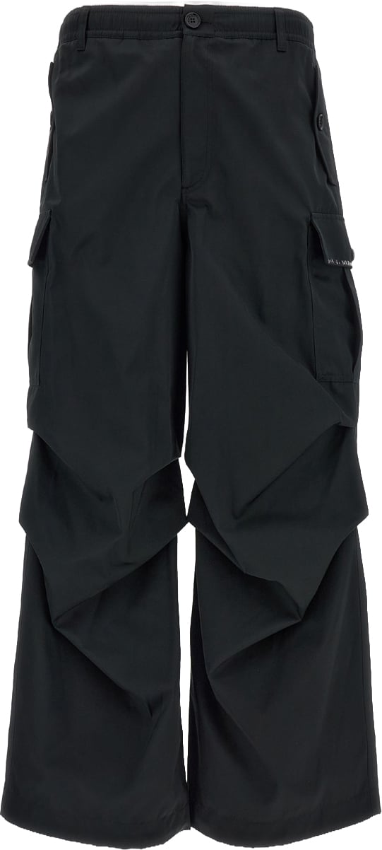 Marni Black Cargo Taffeta Trousers Zwart