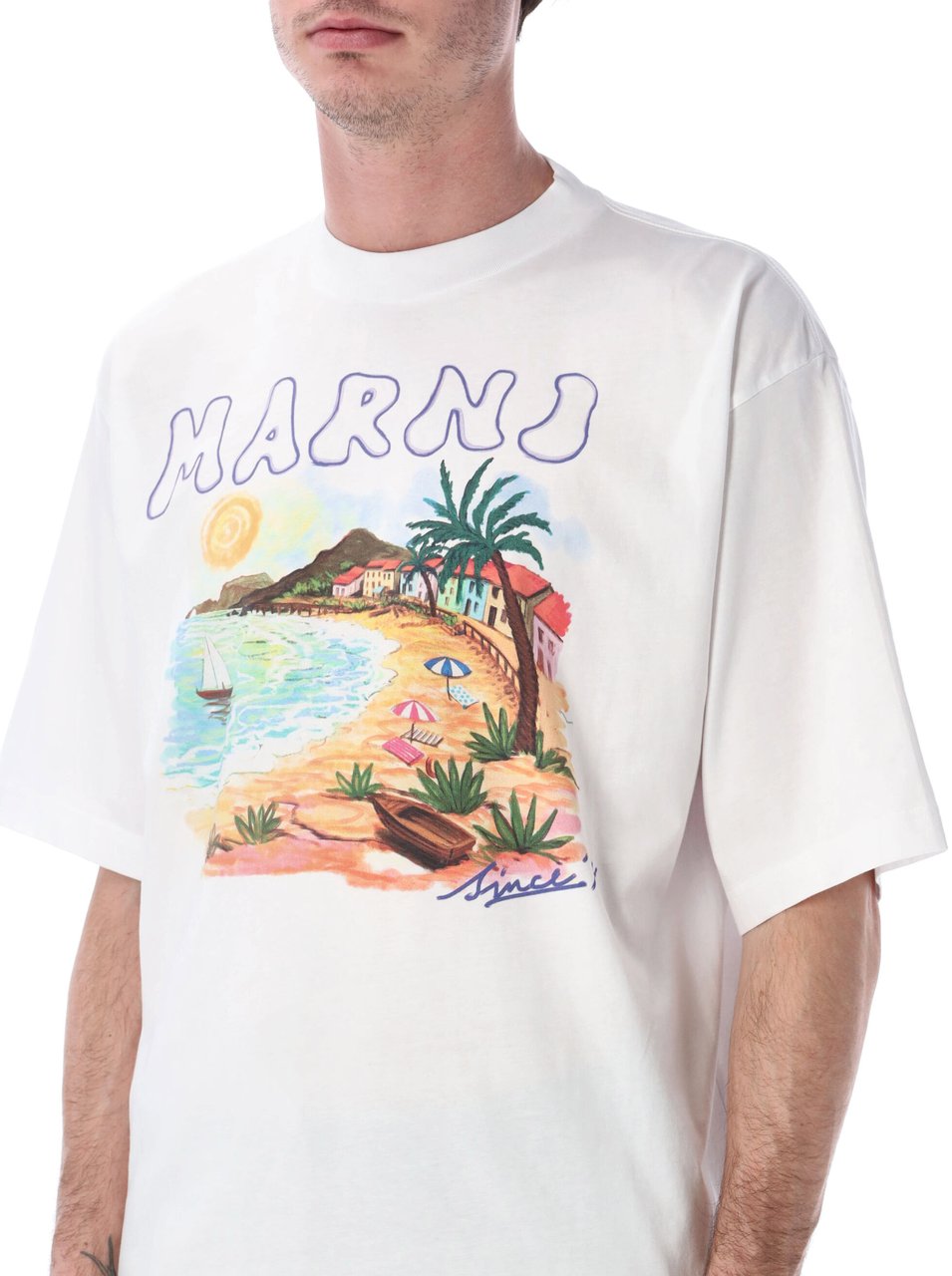 Marni T-Shirt Lily White Wit